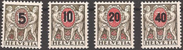 SWITZERLAND..1937..Michel # 50-53...MLH...Portomarken...MiCV - 13 Euro. - Nuovi