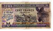 RWANDA-  100 FRANCS - 1942 - Banque Nationale Du RWANDA - 24-04-1989  Thème Afrique - ZEBRE - Ruanda