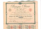 Banque Privée Industrielle Commerciale Coloniale 15 Mars 1924 - Bank & Versicherung