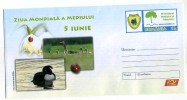 ENTIER POSTAL ROUMANIE  OISEAU OIE COCCINELLE - Gänsevögel