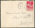 Emission CARITAS N°84-86-88-90 Et 91 Sur 5 Documents En Affranchissement Isolés (4 C.V. Et 1 Lettre).  COB. 117 Euros. - 1910-1911 Caritas