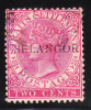 Selangor Malaya 1886-89 Queen Victoria Overprinted Used - Selangor