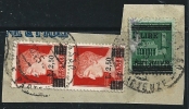 ● ITALIA - LUOGOTENENZA 1945 - Soprastampato - N.° 523 + 525 Usati Su Frammento - Cat. ? € - Lotto N. 855 - Used