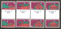 Saint Kitts 1980 Xmas Set 4 MNH Imprint Gutter Pairs - St.Kitts En Nevis ( 1983-...)