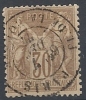 1876-81 FRANCIA USATO SAGE I TIPO 30 CENT - FR006 - 1876-1878 Sage (Type I)