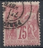 1876-81 FRANCIA USATO SAGE I TIPO 75 CENT - FR006 - 1876-1878 Sage (Tipo I)