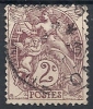 1900 FRANCIA USATO ALLEGORIA TIPO BLANC 2 CENT  - FR009-2 - 1900-29 Blanc