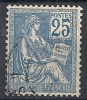 1900-01 FRANCIA USATO ALLEGORIA TIPO MOUCHON 25 CENT I TIPO - FR010 - 1900-02 Mouchon