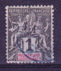 MADAGASCAR N°28a   Noir Sur Gris  Oblitération Bleue - Used Stamps