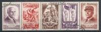 1943 FRANCIA USATO SOCCORSO NAZIONALE STRISCIA DI 5 - FR053 - Used Stamps