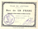 LOUVIERS . 1 FR - Notgeld