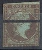 Sello 2 Reales Violeta,  Isabel II 1855, Filigrana Lazos,  Num 42 º - Used Stamps