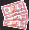 ® URUGUAY 1967: 4 Billetes $100 Correlativos Unc - Uruguay