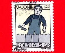 POLONIA - POLSKA - Usato - 1996 - Segni Zodiacali - Acquario - Aquarius - 5 Gr - Used Stamps