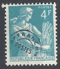 1954-59 FRANCIA PREANNULLATO 4 F SENZA GOMMA UNIFICATO N. 106 - FR087 - 1953-1960