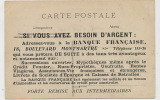 Pub Banque Française 18, Bd Montmartre Paris 18 Vous Avez Besoin D Argent..sur Cp Vincennes - Banche