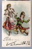 Jolie CP Ancienne Précurseur Russischer Nationaltanz - Danseur Russe Danseuse Costume Folklore - CAD 3-09-1901 - Ajoutis - Dans