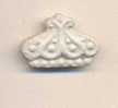 Féve   Biscuit   Couronne Plate   Limoges Castel   (larg. 23 Mm) - Anciennes