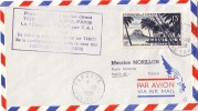 TAHITI-PAPEETE 1-10-1958 -  ER SERVICE AERIEN DIRECT TAHITI/BORA BORA/PARIS LA ROUTE DE TAHITI PAR T.A.I. - Andere & Zonder Classificatie