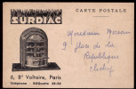 75 . PARIS . 6 Boulevard Voltaire " SURDIAC " CARTE PUBLICITAIRE - Arrondissement: 11