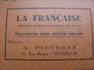 Tableau Pour La Confection Des Patrons D Après Toutes Modes & Toutes Mesures M.A.Piquerez 33 Rue Renan Besançon - Other & Unclassified