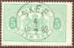 Heimat Schweden SKEE 1883-02-04 Vollstempel Auf Dienst 5 Öre Mi#D3A - Dienstmarken