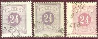 Schweden Porto 1877- 24 Öre Mi#P7B 3 Interessante Farben Gestempelt - Portomarken