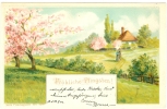 Pfingsten, Wiese, Landschaft, Prägekarte, 1902 - Pentecôte