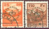 Liechtenstein Dienst 1933 Zu#D9/10 Gestempelt - Servizio