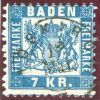 Heimat DE BW Mokirch 186?-05-12 Vollstempel Auf Mi#25a 7Kr. Blau - Used