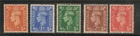 UK - GEORGE VI - 1950-52  - Colours Changed  - SG # 503/507  - MINT LH - Nuovi