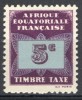 Afrique Équatoriale Française (AEF) 1937, Postage Due - Taxe - Porto - Segnatasse **, MNH - Andere & Zonder Classificatie