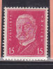 ALLEMAGNE N° 405  15P ROUGE CARMINE PRÉSIDENT HINDENBURG  NEUF SANS CHARNIERE - Unused Stamps