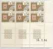 (d) Bloc De 6 Timbres Coin Daté Du N°184 (carreau) (16/03/1984) - Voorafgestempeld