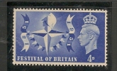 UK - GEORGE VI - 1951- FESTIVAL OF BRITAIN   SG #  514  MINT NH - Neufs