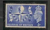 UK - GEORGE VI - 1951- FESTIVAL OF BRITAIN   SG #  514  MINT NH - Ungebraucht