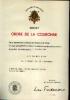 Diplôme Des Palmes D'or De L'ordre Dela Couronne - Boeken & Software