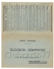 Malakoff (92) : Carte Double Des Télévisions Grammont  Incluant Une Garantie En 1959  DOC RARE. - Malakoff