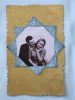 Carte Fantaisie. Collage De Tissu. Photo D´un Couple. - Other & Unclassified