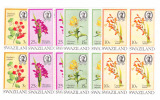 Swaziland 1971 Flowers & King Blk Of 4 MNH - Swaziland (1968-...)