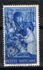Sello 100 Liras San Bonifacio, VATICANO 1955, Yvert Num 214 º - Gebraucht