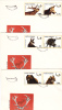 BEAR, OURS, DEER, FELINE, WILD PIG, GOAT, WOLF, 3X 1976, COVER FDC, ROMANIA - Ours