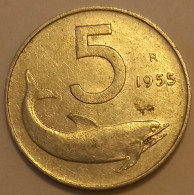 1955 - Italia 5 Lire   ----- - 5 Liras