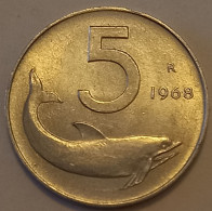 1968 - Italia 5 Lire, - 5 Liras
