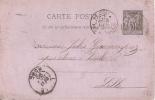 Entier Type Sage 10 Centimes Obl St Omer Pas De Calais - 1877-1920: Semi Modern Period