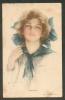 WOMAN  , HAPPINESS  SIGNED  BOILEAU , OLD  POSTCARD USED 1914 - Boileau, Philip