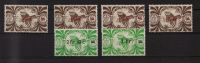 NOUVELLE CALÉDONIE : Série Incomplète  6 Timbres De 1945, Série De Londres Avec Surcharge, Neufs Lavés - Unused Stamps