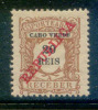 ! ! Cabo Verde - 1911 Postage Due 20 R - Af. P 13 - MH - Islas De Cabo Verde