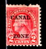 Canal Zone 1926 2 Cent Washington Issue #97  Remenant And Perf Damage Top - Kanaalzone