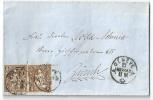 Faltbrief  Genève - Zürich          1865 - Storia Postale